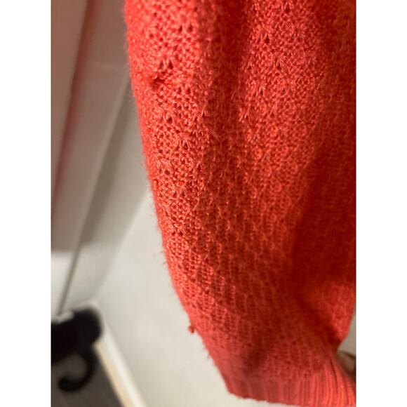 99 Jane Street Long Line Rust Open Front Cardigan XL Fall Winter Academia Boho - Picture 10 of 12